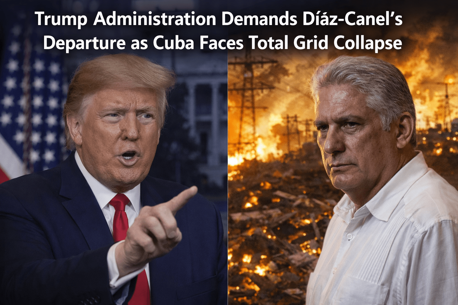Trump Administration Demands Díaz-Canel's Departure as Cuba Faces Total Grid Collapse